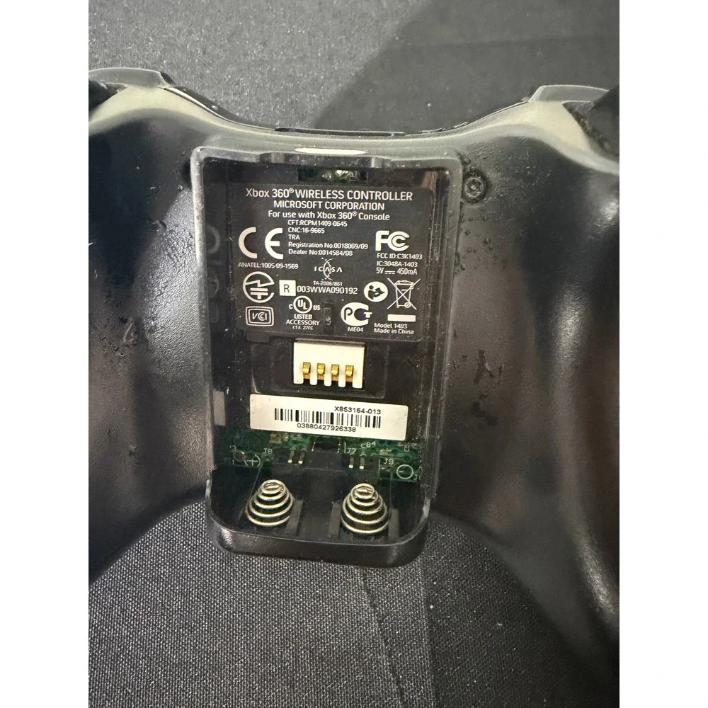 Microsoft Xbox 360‎ Wireless Controller Black Good Condition Model 1403 OEM